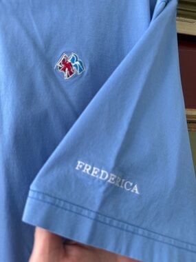 Peter Millar Frederica Golf Club Golf Shirt. Light Blue. XL.